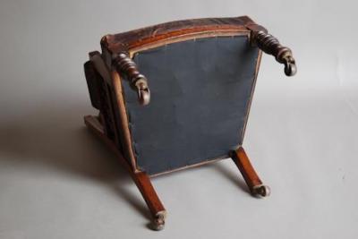 Mahogany and leather large childs armchair