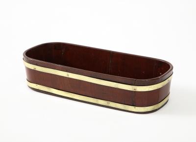 Mahogany brass bound bread tray