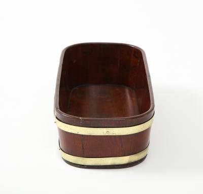 Mahogany brass bound bread tray