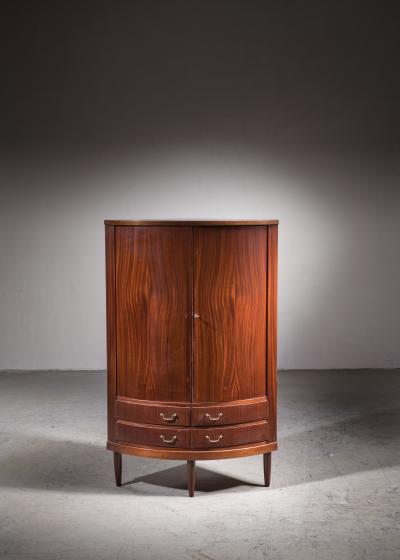 Mahogany corner cabinet Denmark