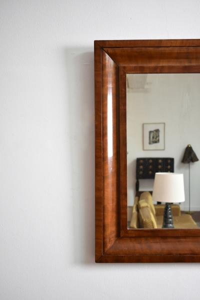 Mahogany rectangular mirror 1940s 