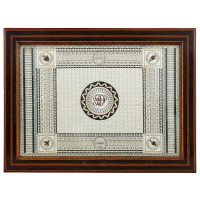 Mahogany sycamore and silk marquetry inlay centre table