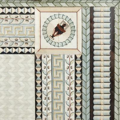 Mahogany sycamore and silk marquetry inlay centre table