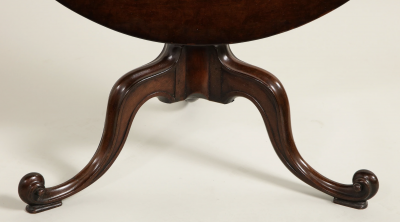 Mahogany tea table in manner of Thomas Chippendale