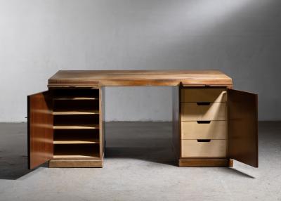 Mahogany two sided desk