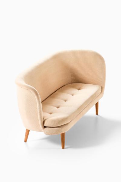 Maija Liisa Komulainen Rare Sofa in Fabric and Leather by Maija Lissa Komulainen 1950s