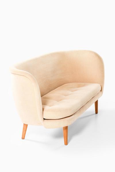Maija Liisa Komulainen Rare Sofa in Fabric and Leather by Maija Lissa Komulainen 1950s