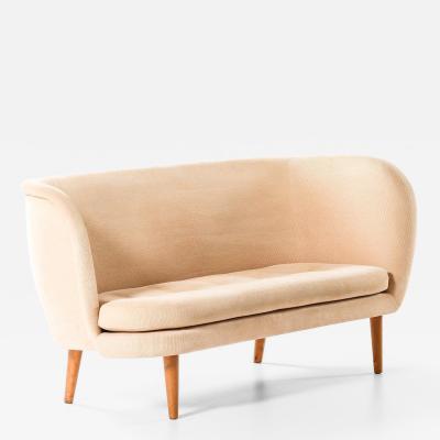 Maija Liisa Komulainen Rare Sofa in Fabric and Leather by Maija Lissa Komulainen 1950s