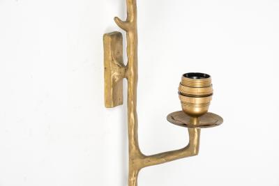 Maison Arlus 1960s sculptural bronze sconces by Arlus