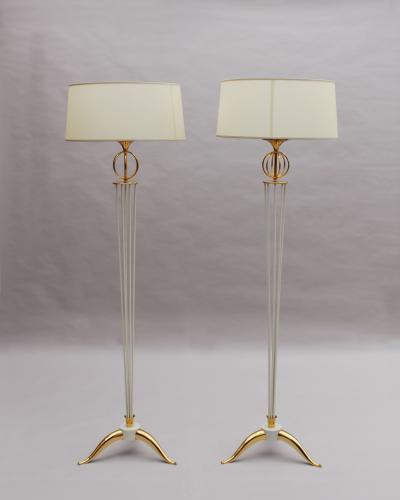 Maison Arlus 2 Fine French 1950s Floor Lamp by Arlus