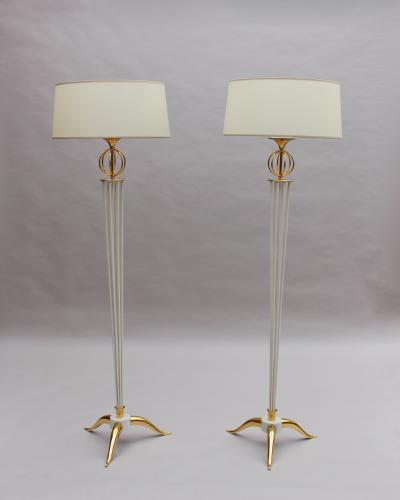 Maison Arlus 2 Fine French 1950s Floor Lamp by Arlus