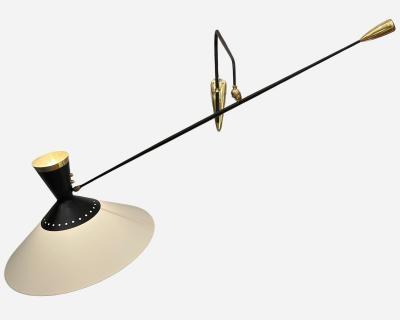 Maison Arlus Large wall light with counterweight Maison Arlus Paris France circa 1950