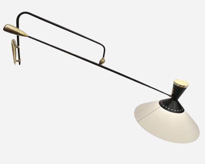 Maison Arlus Large wall light with counterweight Maison Arlus Paris France circa 1950