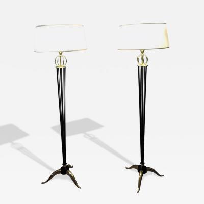 Maison Arlus Pair of French Midcentury Floor Lamps by Arlus
