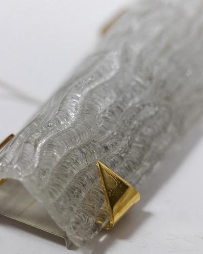 Maison Arlus Pair of glass lighting sconces Editions Maison Arlus Paris France circa 1960