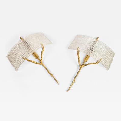 Maison Arlus Rare pair of wall lights