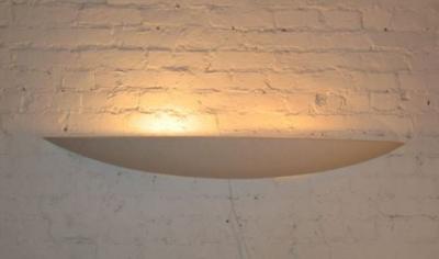 Maison Arlus Two Very Long French Mid Century Modern Plaster Wall Sconces Attributed to Arlus