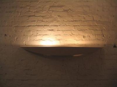 Maison Arlus Two Very Long French Mid Century Modern Plaster Wall Sconces Attributed to Arlus