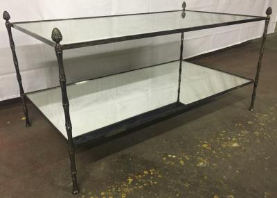 Maison Bagu s Maison Bagues Big 2 Tier Silvered Bronze Coffee Table