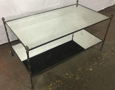 Maison Bagu s Maison Bagues Big 2 Tier Silvered Bronze Coffee Table