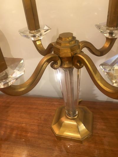 Maison Bagu s Maison Bagues Refined 4 Light Pair of Gold Bronze Candlestick