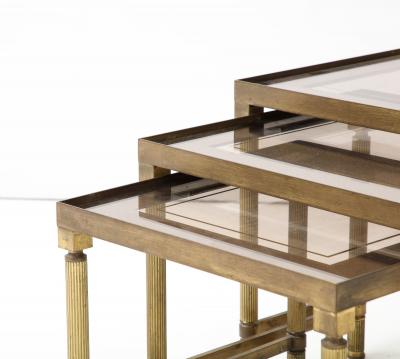 Maison Bagues Trio of Nesting Tables France Mid 20th Century