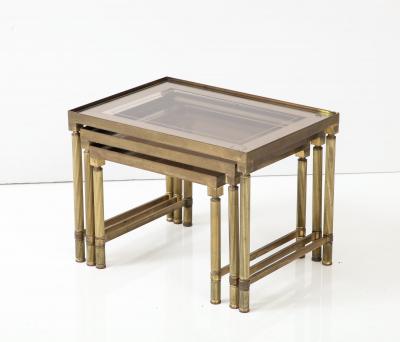 Maison Bagues Trio of Nesting Tables France Mid 20th Century