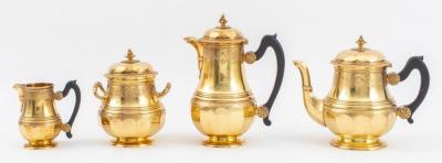 Maison Boin Taburet Silver Vermeil Tea Coffee Regency Style by Boin Taburet Paris