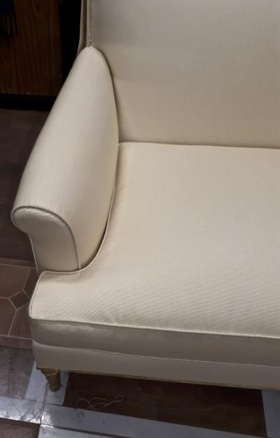 Maison Carlhian Maison Carlhian very refined gold leaf leg couch newly covered