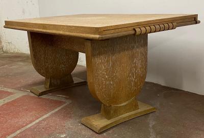 Maison Chaleyssin Maison Chaleyssin attributed superb 40s cerused oak dinning table