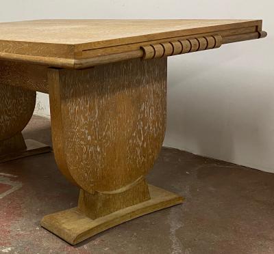 Maison Chaleyssin Maison Chaleyssin attributed superb 40s cerused oak dinning table