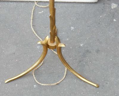 Maison Charles 1950 1970 Golden Bronze Lamppost Maison Charles Model Palm Tree Adjustable