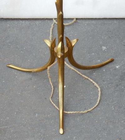 Maison Charles 1950 1970 Golden Bronze Lamppost Maison Charles Model Palm Tree Adjustable