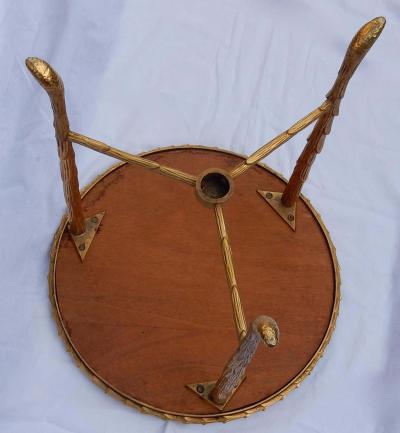 Maison Charles 1950 1970 Round Pedestal Style of Maison Charles Top in Glass