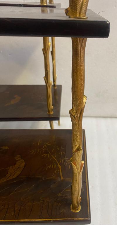 Maison Charles 195070 Pair of Maison Bagu s or Maison Charles Agostini Style Tables Lacq China