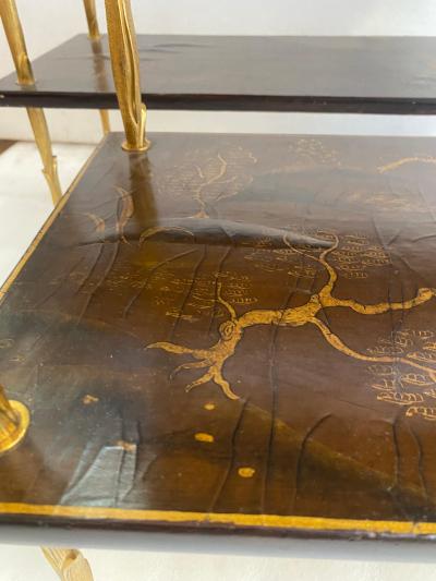 Maison Charles 195070 Pair of Maison Bagu s or Maison Charles Agostini Style Tables Lacq China