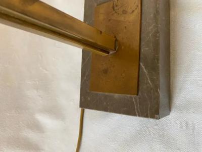 Maison Charles 1965 Maison Charles Byblos Bronze Decor Papyrus Sculpture Lamp Signed