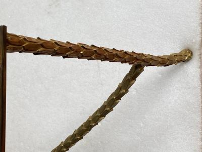 Maison Charles 1970 Bronze Coffee Table Palm Tree Model Maison Charles Signed 52 x 26 x H 17