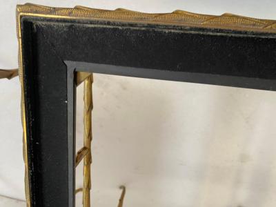 Maison Charles 1970 Pair of Bronze End Tables Maison Charles Double Sided Chinese Lacquer