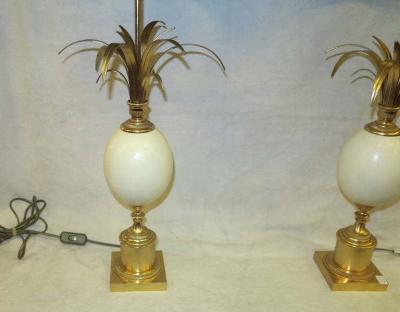 Maison Charles 1970 Pair of Table Lamps In The Style Of Maison Charles