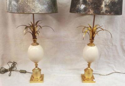Maison Charles 1970 Pair of Table Lamps In The Style Of Maison Charles