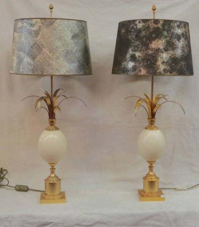 Maison Charles 1970 Pair of Table Lamps In The Style Of Maison Charles