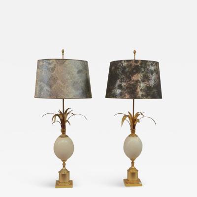 Maison Charles 1970 Pair of Table Lamps In The Style Of Maison Charles