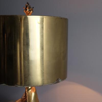 Maison Charles 1970s Brass Maison Charles Conch Lamp France