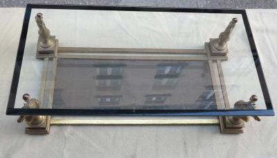 Maison Charles 1970s Coffee Table with Horses Heads in the Style of Maison Charles