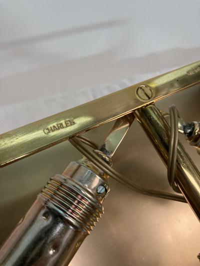 Maison Charles 1970s bronze sconces by Maison Charles