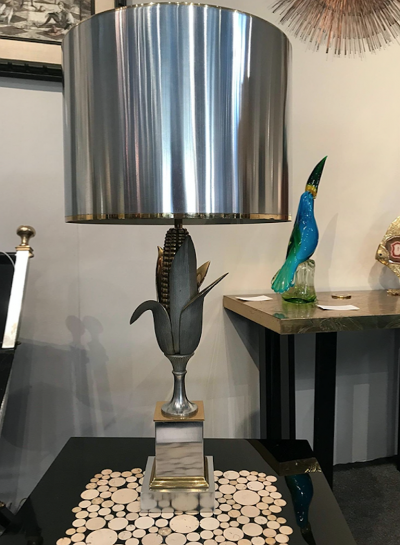 Maison Charles BRASS AND GILT BRONZE CORN LAMP BY MAISON CHARLES