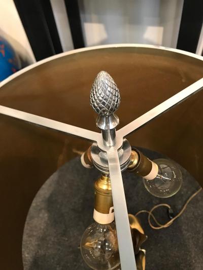 Maison Charles BRASS AND GILT BRONZE CORN TABLE LAMP BY MAISON CHARLES ET FILS