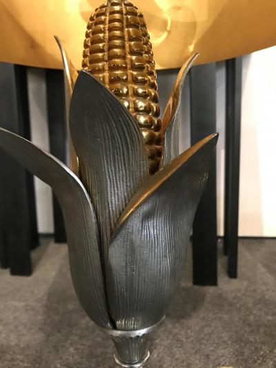 Maison Charles BRASS AND GILT BRONZE CORN TABLE LAMP BY MAISON CHARLES ET FILS