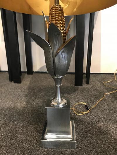 Maison Charles BRASS AND GILT BRONZE CORN TABLE LAMP BY MAISON CHARLES ET FILS